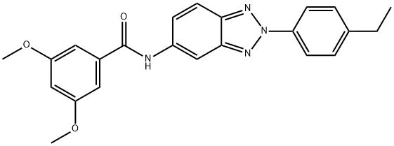 N-[2-(4-ethylphenyl)-2H-1,2,3-benzotriazol-5-yl]-3,5-dimethoxybenzamide Struktur