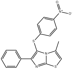 5-({4-nitrophenyl}sulfanyl)-3-methyl-6-phenylimidazo[2,1-b][1,3]thiazole Struktur