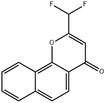 2-(difluoromethyl)-4H-benzo[h]chromen-4-one Struktur