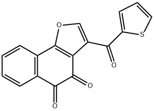 3-(2-thienylcarbonyl)naphtho[1,2-b]furan-4,5-dione Struktur