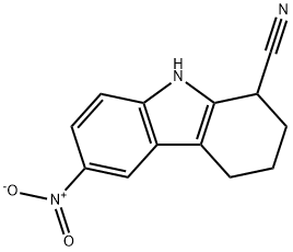 6-nitro-2,3,4,9-tetrahydro-1H-carbazole-1-carbonitrile Struktur