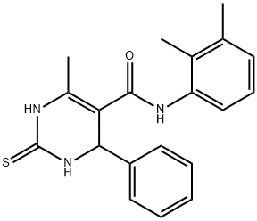 N-(2,3-dimethylphenyl)-6-methyl-4-phenyl-2-thioxo-1,2,3,4-tetrahydropyrimidine-5-carboxamide Struktur