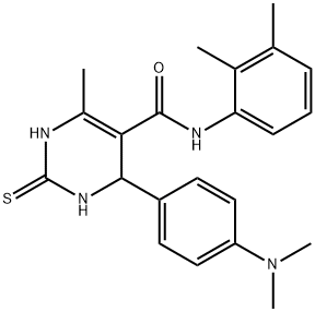 4-[4-(dimethylamino)phenyl]-N-(2,3-dimethylphenyl)-6-methyl-2-thioxo-1,2,3,4-tetrahydropyrimidine-5-carboxamide Struktur