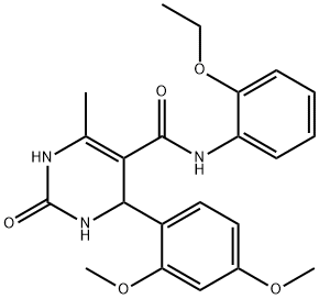 4-(2,4-dimethoxyphenyl)-N-(2-ethoxyphenyl)-6-methyl-2-oxo-1,2,3,4-tetrahydropyrimidine-5-carboxamide Struktur