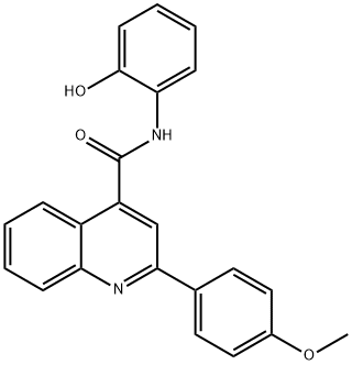 N-(2-hydroxyphenyl)-2-(4-methoxyphenyl)-4-quinolinecarboxamide Struktur