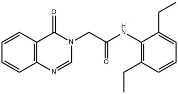 N-(2,6-diethylphenyl)-2-(4-oxo-3(4H)-quinazolinyl)acetamide Struktur