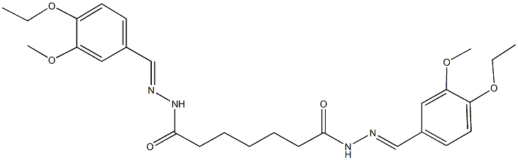 N'~1~,N'~7~-bis(4-ethoxy-3-methoxybenzylidene)heptanedihydrazide Struktur