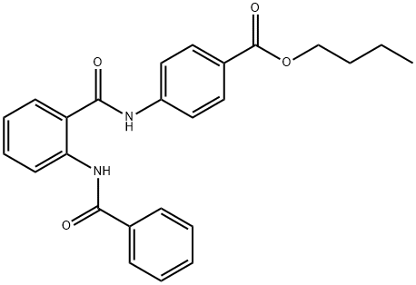 butyl 4-{[2-(benzoylamino)benzoyl]amino}benzoate Struktur