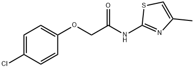 2-(4-chlorophenoxy)-N-(4-methyl-1,3-thiazol-2-yl)acetamide Struktur