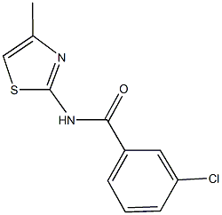 3-chloro-N-(4-methyl-1,3-thiazol-2-yl)benzamide Struktur