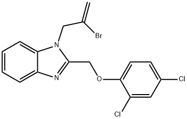 1-(2-bromo-2-propenyl)-2-[(2,4-dichlorophenoxy)methyl]-1H-benzimidazole Struktur