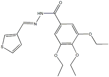 3,4,5-triethoxy-N'-(3-thienylmethylene)benzohydrazide Struktur