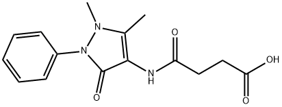 4-[(1,5-dimethyl-3-oxo-2-phenyl-2,3-dihydro-1H-pyrazol-4-yl)amino]-4-oxobutanoic acid Struktur