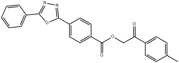 2-(4-methylphenyl)-2-oxoethyl 4-(5-phenyl-1,3,4-oxadiazol-2-yl)benzoate Struktur