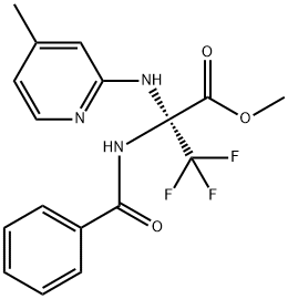 methyl 2-(benzoylamino)-3,3,3-trifluoro-2-[(4-methylpyridin-2-yl)amino]propanoate Struktur