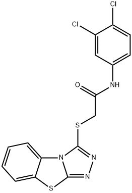 N-(3,4-dichlorophenyl)-2-([1,2,4]triazolo[3,4-b][1,3]benzothiazol-3-ylsulfanyl)acetamide Struktur