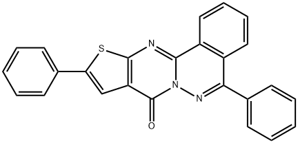 5,10-diphenyl-8H-thieno[2',3':4,5]pyrimido[2,1-a]phthalazin-8-one Struktur