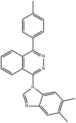 1-(5,6-dimethyl-1H-benzimidazol-1-yl)-4-(4-methylphenyl)phthalazine Struktur