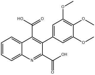 3-(3,4,5-trimethoxyphenyl)-2,4-quinolinedicarboxylic acid Struktur