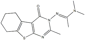 N,N-dimethyl-N'-(2-methyl-4-oxo-5,6,7,8-tetrahydro[1]benzothieno[2,3-d]pyrimidin-3(4H)-yl)ethanimidamide Struktur