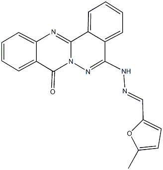 5-methyl-2-furaldehyde (8-oxo-8H-phthalazino[1,2-b]quinazolin-5-yl)hydrazone Struktur