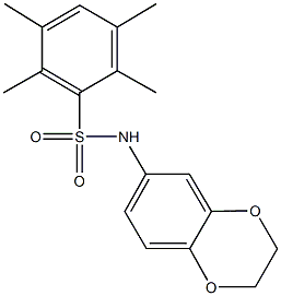 N-(2,3-dihydro-1,4-benzodioxin-6-yl)-2,3,5,6-tetramethylbenzenesulfonamide Struktur