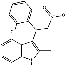 3-{1-(2-chlorophenyl)-2-nitroethyl}-2-methyl-1H-indole Struktur