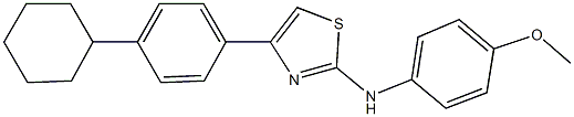 N-[4-(4-cyclohexylphenyl)-1,3-thiazol-2-yl]-N-(4-methoxyphenyl)amine Struktur