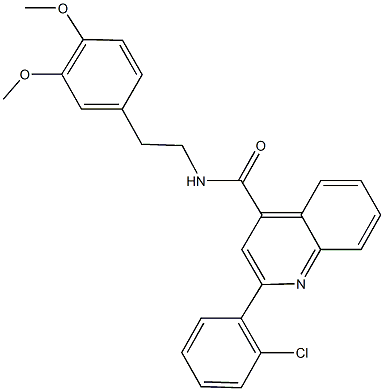 2-(2-chlorophenyl)-N-[2-(3,4-dimethoxyphenyl)ethyl]-4-quinolinecarboxamide Struktur