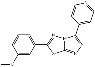 methyl 3-[3-(4-pyridinyl)[1,2,4]triazolo[3,4-b][1,3,4]thiadiazol-6-yl]phenyl ether Struktur