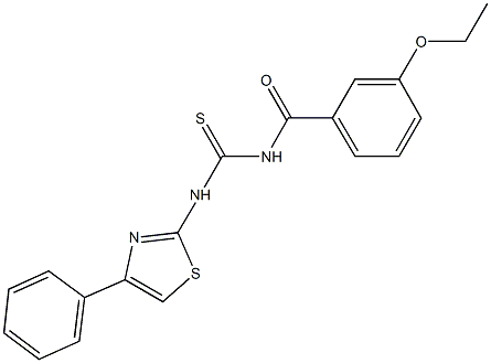 N-(3-ethoxybenzoyl)-N'-(4-phenyl-1,3-thiazol-2-yl)thiourea Struktur