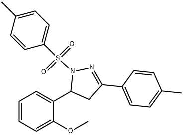 methyl 2-{3-(4-methylphenyl)-1-[(4-methylphenyl)sulfonyl]-4,5-dihydro-1H-pyrazol-5-yl}phenyl ether Struktur