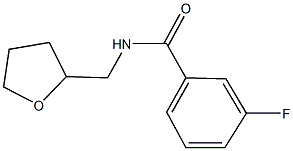 3-fluoro-N-(tetrahydro-2-furanylmethyl)benzamide Struktur