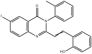 2-[2-(2-hydroxyphenyl)vinyl]-6-iodo-3-(2-methylphenyl)-4(3H)-quinazolinone Struktur