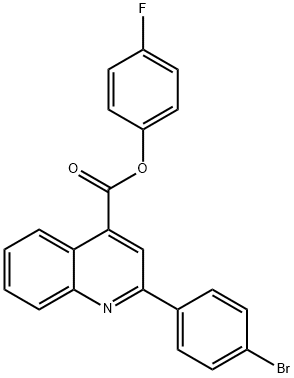 4-fluorophenyl 2-(4-bromophenyl)-4-quinolinecarboxylate Struktur