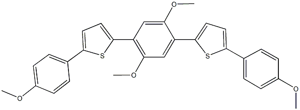 2-{2,5-dimethoxy-4-[5-(4-methoxyphenyl)-2-thienyl]phenyl}-5-(4-methoxyphenyl)thiophene Struktur