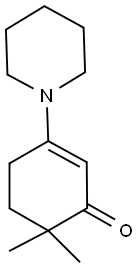 6,6-dimethyl-3-(1-piperidinyl)-2-cyclohexen-1-one Struktur