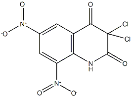 3,3-dichloro-6,8-bisnitro-2,4(1H,3H)-quinolinedione Struktur