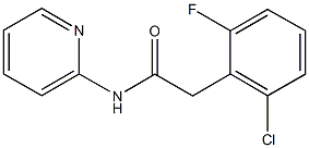 2-(2-chloro-6-fluorophenyl)-N-(2-pyridinyl)acetamide Struktur