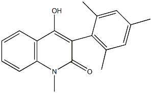 4-hydroxy-3-mesityl-1-methyl-2(1H)-quinolinone Struktur