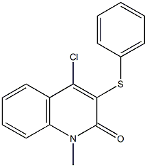 4-chloro-1-methyl-3-(phenylsulfanyl)-2(1H)-quinolinone Struktur