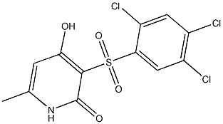 4-hydroxy-6-methyl-3-[(2,4,5-trichlorophenyl)sulfonyl]-2(1H)-pyridinone Struktur