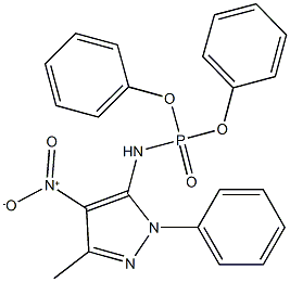 diphenyl 4-nitro-3-methyl-1-phenyl-1H-pyrazol-5-ylamidophosphate Struktur