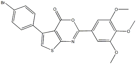 5-(4-bromophenyl)-2-(3,4,5-trimethoxyphenyl)-4H-thieno[2,3-d][1,3]oxazin-4-one Struktur