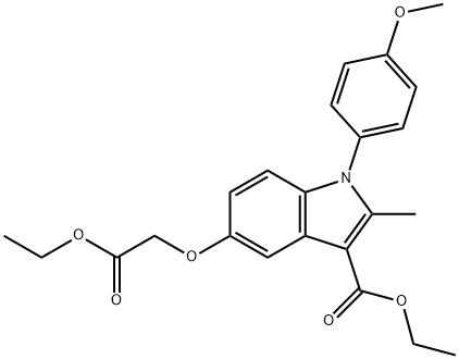 ethyl 5-(2-ethoxy-2-oxoethoxy)-1-(4-methoxyphenyl)-2-methyl-1H-indole-3-carboxylate Struktur