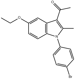 1-[1-(4-bromophenyl)-5-ethoxy-2-methyl-1H-indol-3-yl]ethanone Struktur