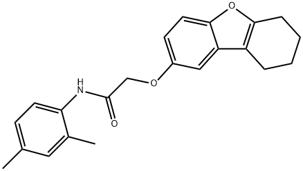 N-(2,4-dimethylphenyl)-2-(6,7,8,9-tetrahydrodibenzo[b,d]furan-2-yloxy)acetamide Struktur