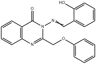 3-[(2-hydroxybenzylidene)amino]-2-(phenoxymethyl)-4(3H)-quinazolinone Struktur