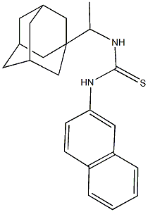 N-[1-(1-adamantyl)ethyl]-N'-(2-naphthyl)thiourea Struktur