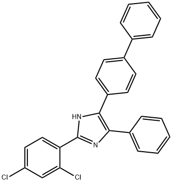 4-[1,1'-biphenyl]-4-yl-2-(2,4-dichlorophenyl)-5-phenyl-1H-imidazole Struktur